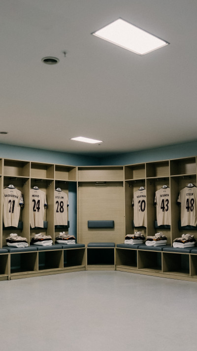 De Ajax-kleedkamer bij Qarabag FK