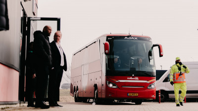 Aankomst Ajax in Alkmaar