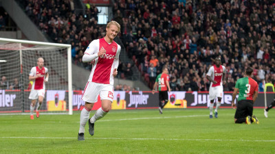 Hattrick Dolberg tegen NEC in 2016 via Ajax Radio