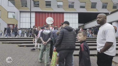 Ajax-supporters voor fanshop